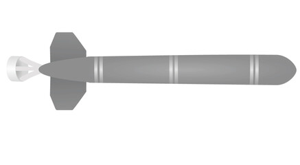 Submarine torpedo missile. vector illustration - obrazy, fototapety, plakaty