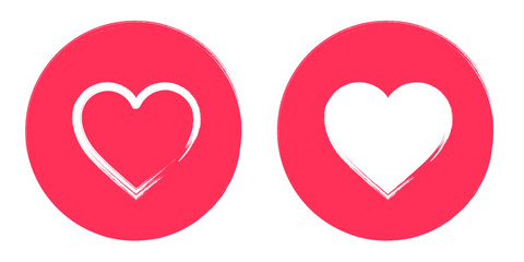 red heart on white background vector design