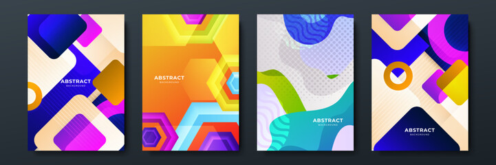 Colourful abstract background for poster, cover, brochure, presentation, annual report. Colorful geometric background, vector illustration. Modern wallpaper design for social media, idol poster.
