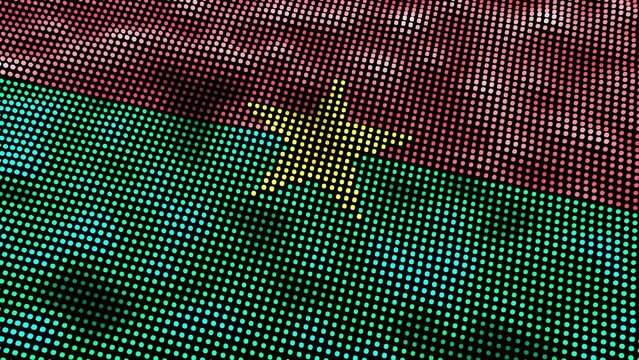 Burkina Faso dark flag - loop