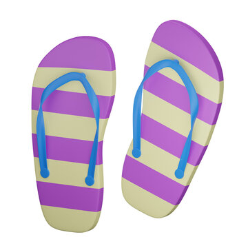 3d summer icon flippers