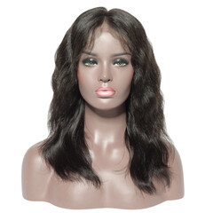 natural wavy black human hair weaves extensions lace wigs on mannequin head