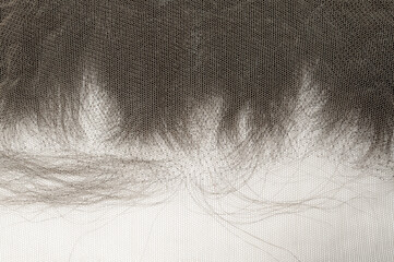 Natural afro style straight coarse black human hair lace frontal 
