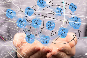 people network structure HR - Human resources management and recruitment
