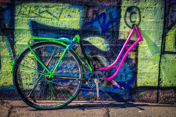 Broken bike turned into Art. Cologne 2012.