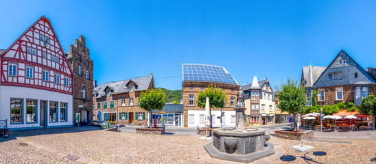 Marktplatz von Treis Karden, Mosel, Rheinland Pfalz, Deutschland 
