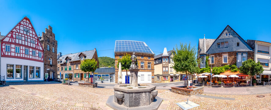 Marktplatz von Treis Karden, Mosel, Rheinland Pfalz, Deutschland 