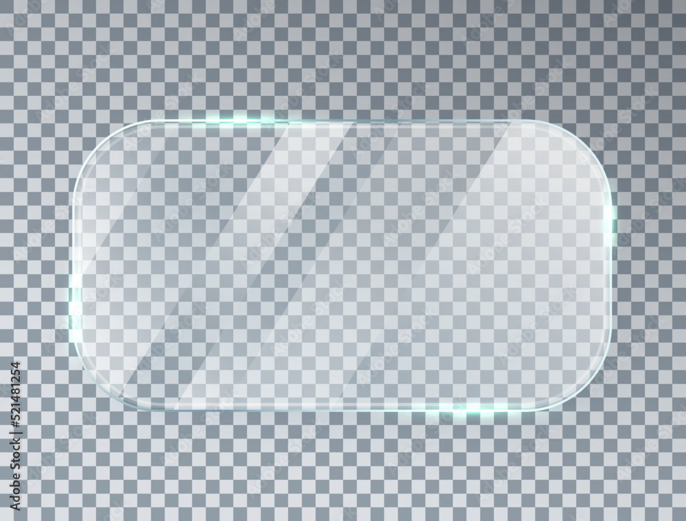 Poster glass window texture. bright screen mockup. glossy mirror panel. plastic plate. digital frame. clear
