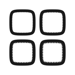 Zigzag Inside Edge Squircle Stroke Shapes