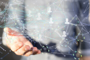 conference Digital Network and data concept