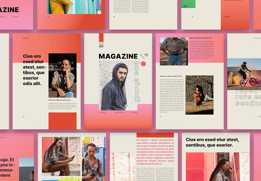 Pink Mesh Magazine Layout
