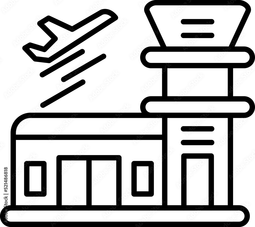 Sticker airport icon