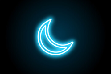 Alchemy silver neon glowing symbol on black background 