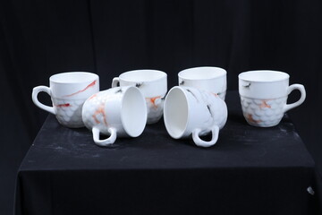 coffee cups and saucers
