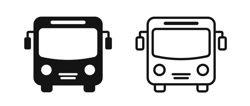 Bus symbol bus stop sign symbol vector icon