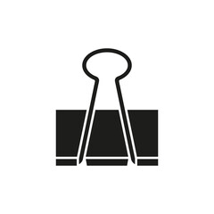 Binder clip icon. Vector. Flat design.
