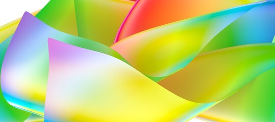 Abstract fluid gradient shape flowing