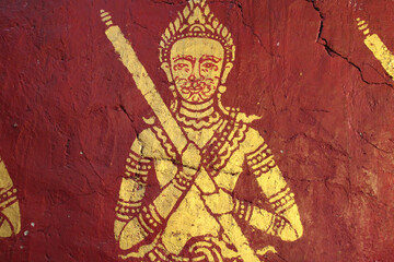 Fototapeta premium buddhist temple (wat may souvannaphouma ham) in luang prabang in laos