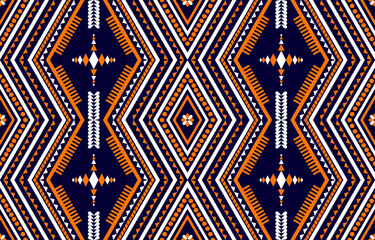 Geometric ethnic oriental ikat seamless pattern traditional design for background,wallpaper,clothing,wrapping,Batik,fabric
