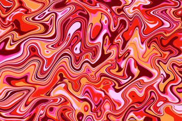 Obraz premium Abstract liquid pink retro pop swirl wave modern illustration as pattern decoration and background