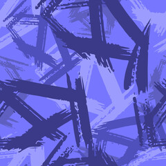 vector rough freeform brush stroke lines overlapped seamless pattern on violet