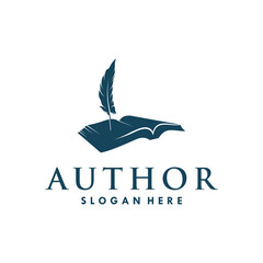 Author book Pen Icon Logo Design Illustration