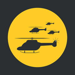 Fototapeta na wymiar helicopter air plane vector design set