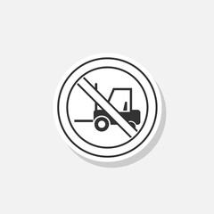 No forklift sticker icon filled flat sign for mobile concept and web design