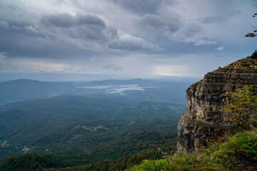Fototapeta na wymiar Beautiful landscape of Racha region in Georgia. Travel