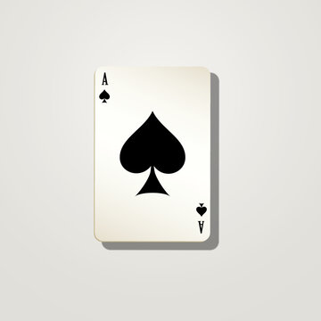 spades card  ace poker gambling illustration