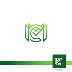 Editable Letter MC, MC Modern logo design concept 