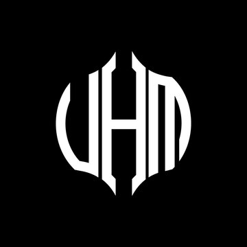 VHM letter logo. VHM best black background vector image. VHM Monogram logo design for entrepreneur and business.
