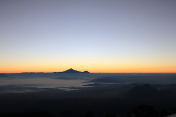sunset in the mountains