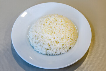 Traditional delicious Turkish food; Turkish style rice pilaf (Turkish name; Arpa sehriyeli. tavuklu, kuru fasulyeli, kavurmali pirinc pilavi)