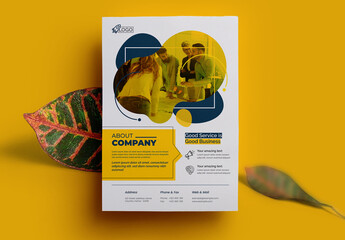 Modern Flyer Template with Orange Accents