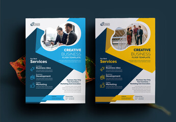 Creative Flyer Template Vector Accents