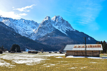 mountain hut in the mountains