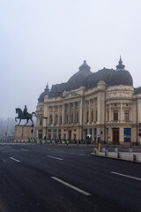 The National Library located on Calea Victoriei in Bucharest, Romania, 2022