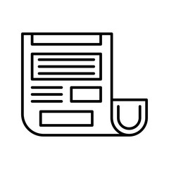 Newspaper icon design