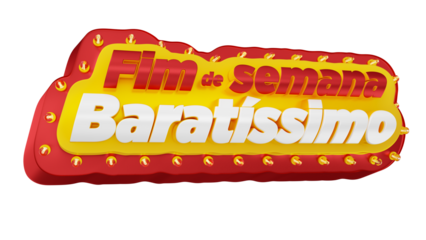 selo 3d em português para varejo fim de semana baratíssimo