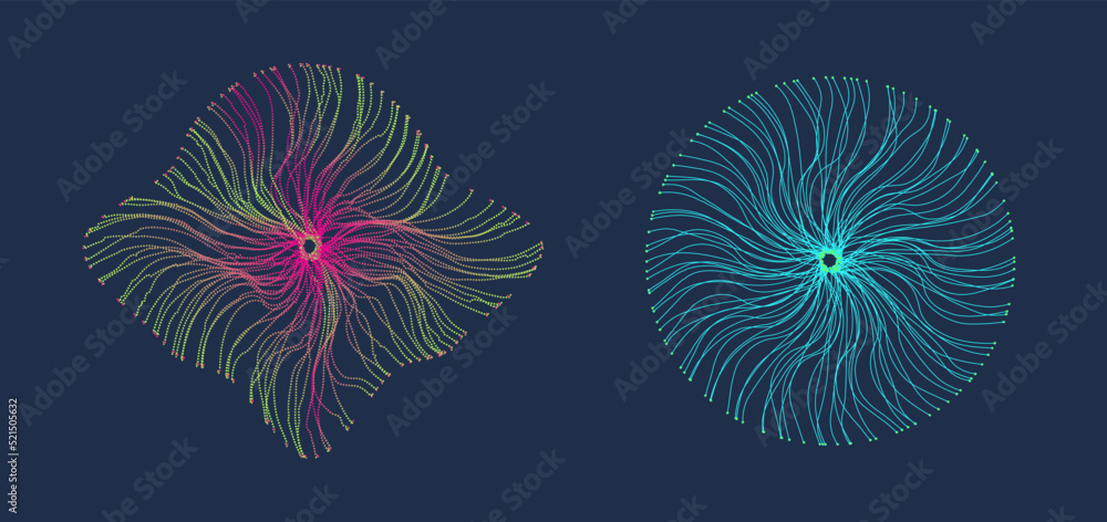 Aufkleber abstract modern colorful background element design. dynamic color flow vector illustration use for b