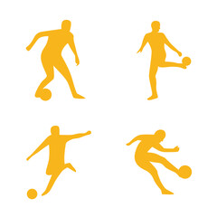 football player icon or symbol set design