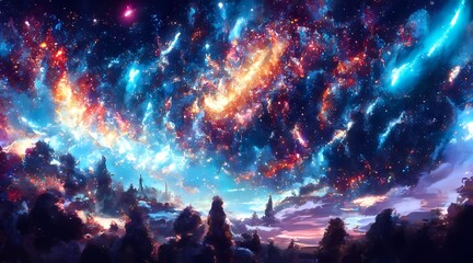 Fototapeta na wymiar Scenic View of Galaxy in Space 