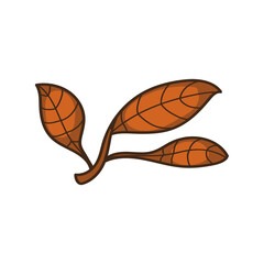 Vector clipart with autumn leaves. Illustration of cozy leaves.