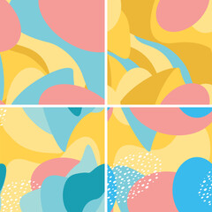 Fototapeta na wymiar Set of abstract seamless geometric pattern. Modern vector template for banner, cover, print, promotion, sale, greeting, web, page, header, landing, social media
