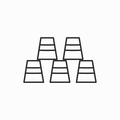 Beer Pong Cup Beer Game. Drinking Cup, Stack of Cup, Plastic Cups Vector Illustration Background