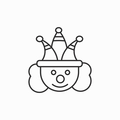 clown icon. Simple element illustration. clown concept symbol design. Can be used for web and mobile. Outline clown vector icon for web design isolated on white background