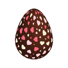 Chocolate Easter eggs. Vector illustration.