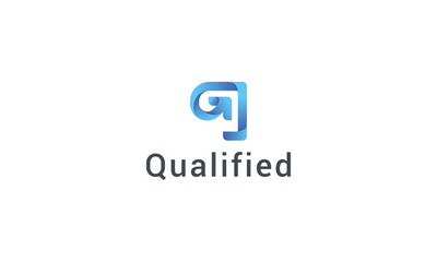 Letter q creative 3d technological modern logo