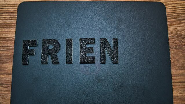 Friends Stop Motion - Black on Black Lettering